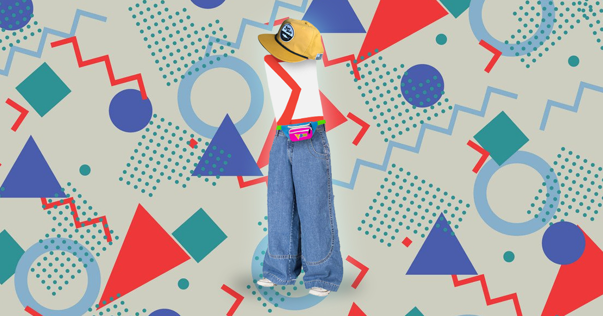 Email wearing 90s style jeans