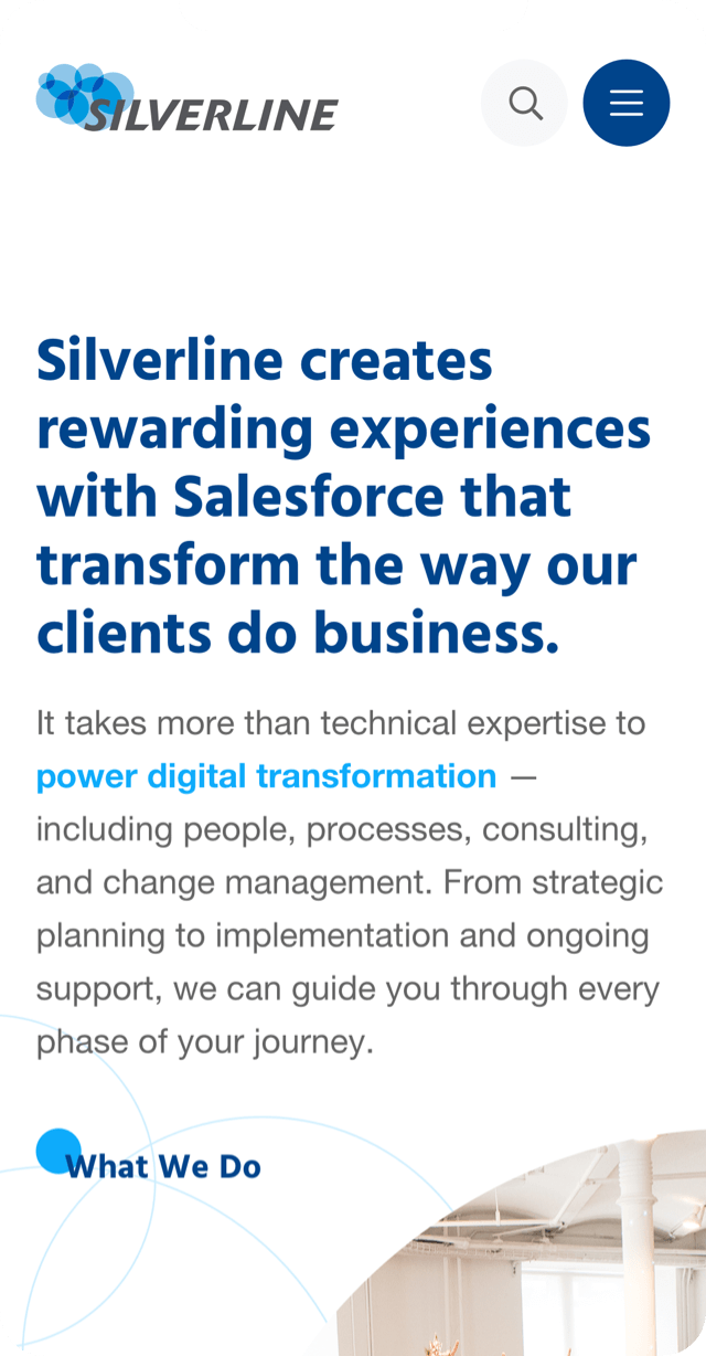 Silverline Website Mobile Screenshot