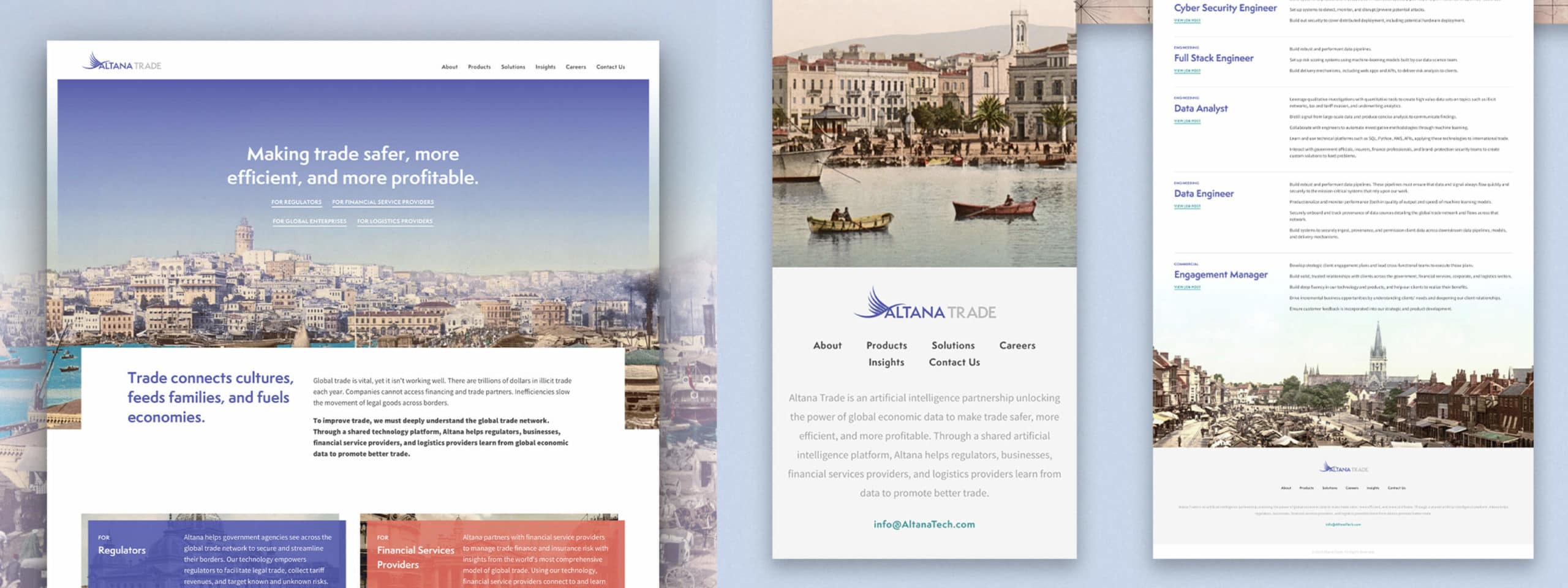 Altana Trade Homepage Screenshots