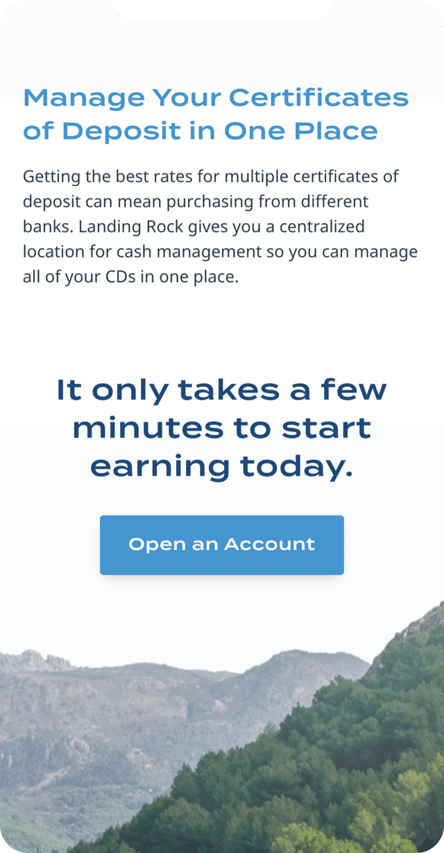 Landing Rock Website Mobile Screenshot