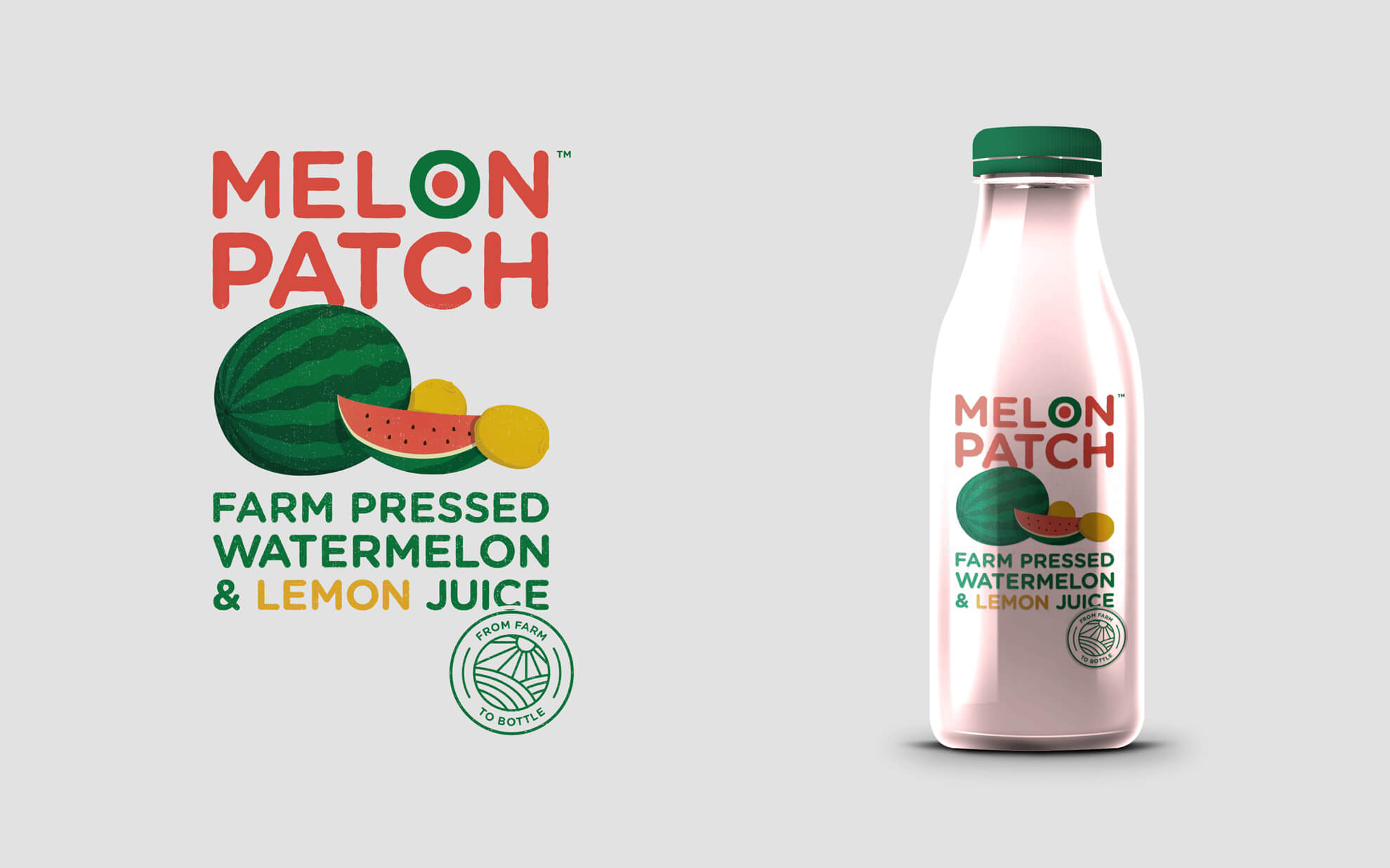 Melon Patch logo and bottle