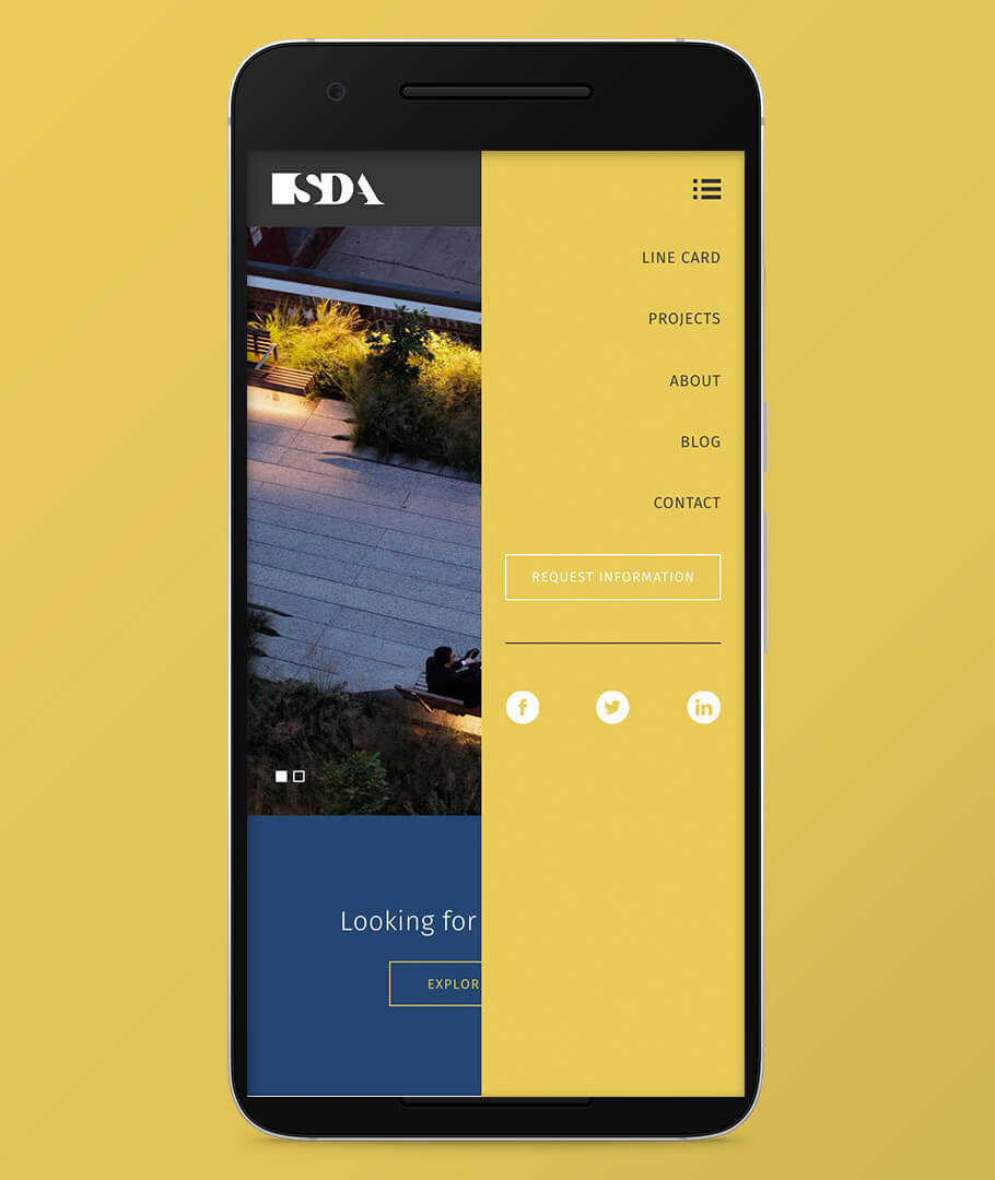 SDA Lighting website screenshot