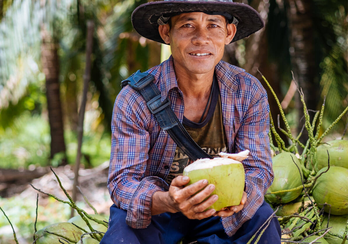 Sweet Origins Man with Coconut