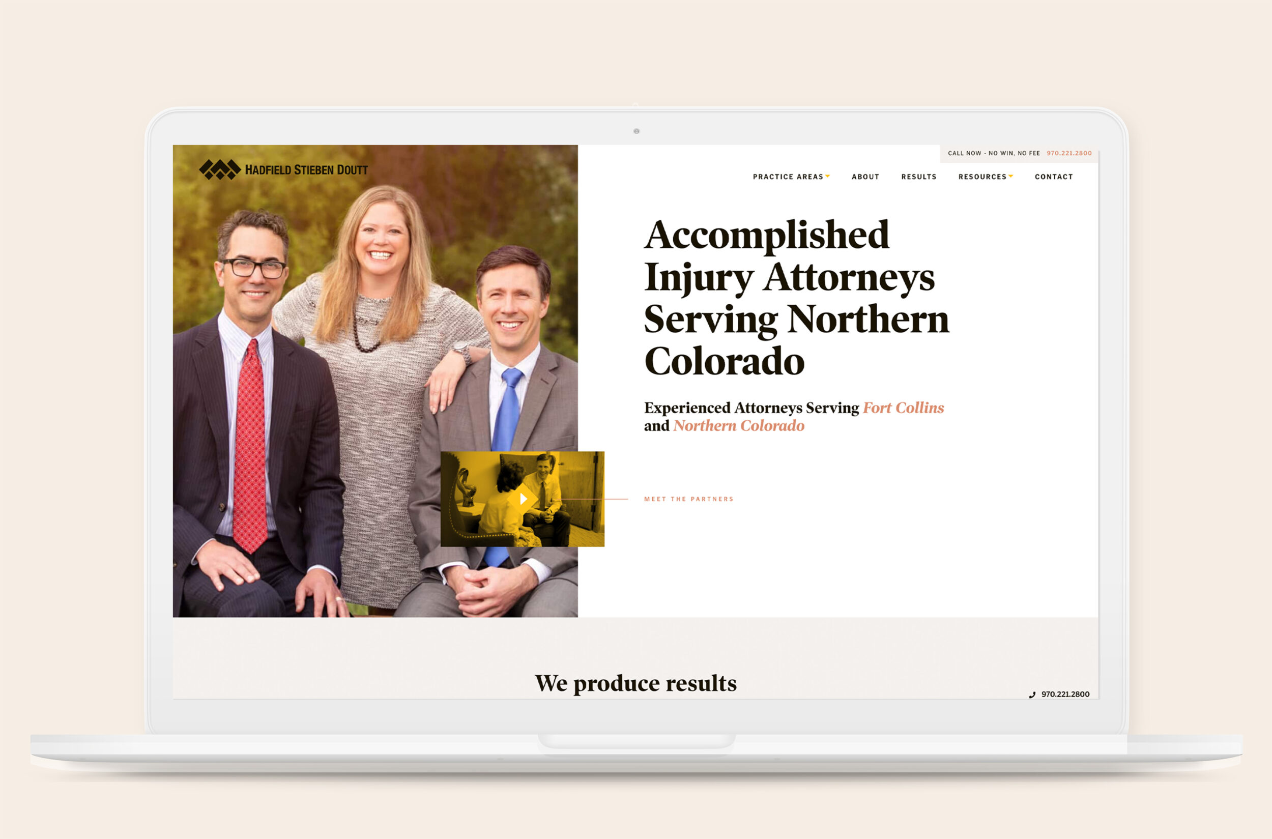 Custom Law Firm Websites - HSD Law Firm Homepage