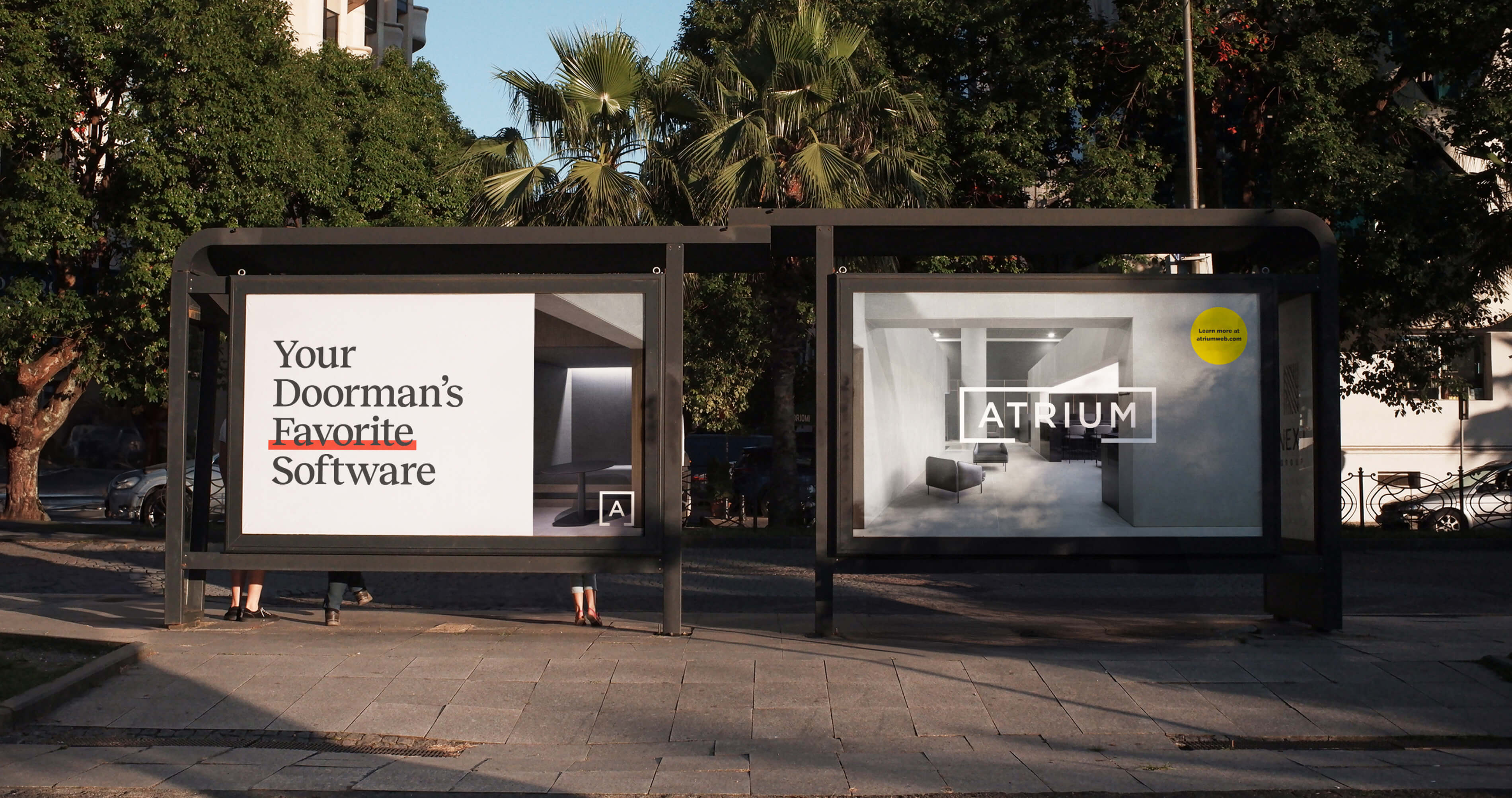 Atrium Bus Stop Ads