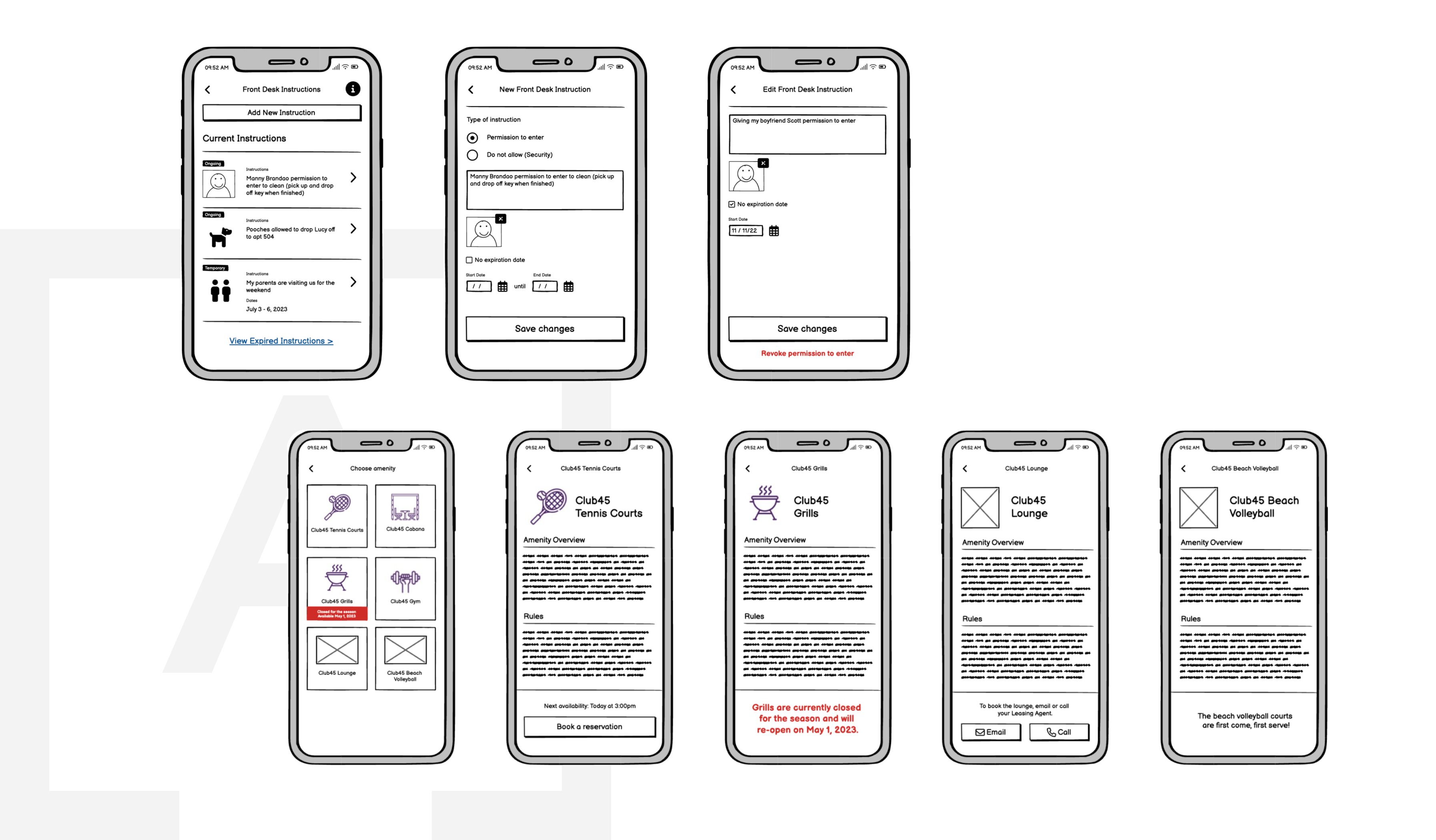 Atrium Mobile Wireframes Product