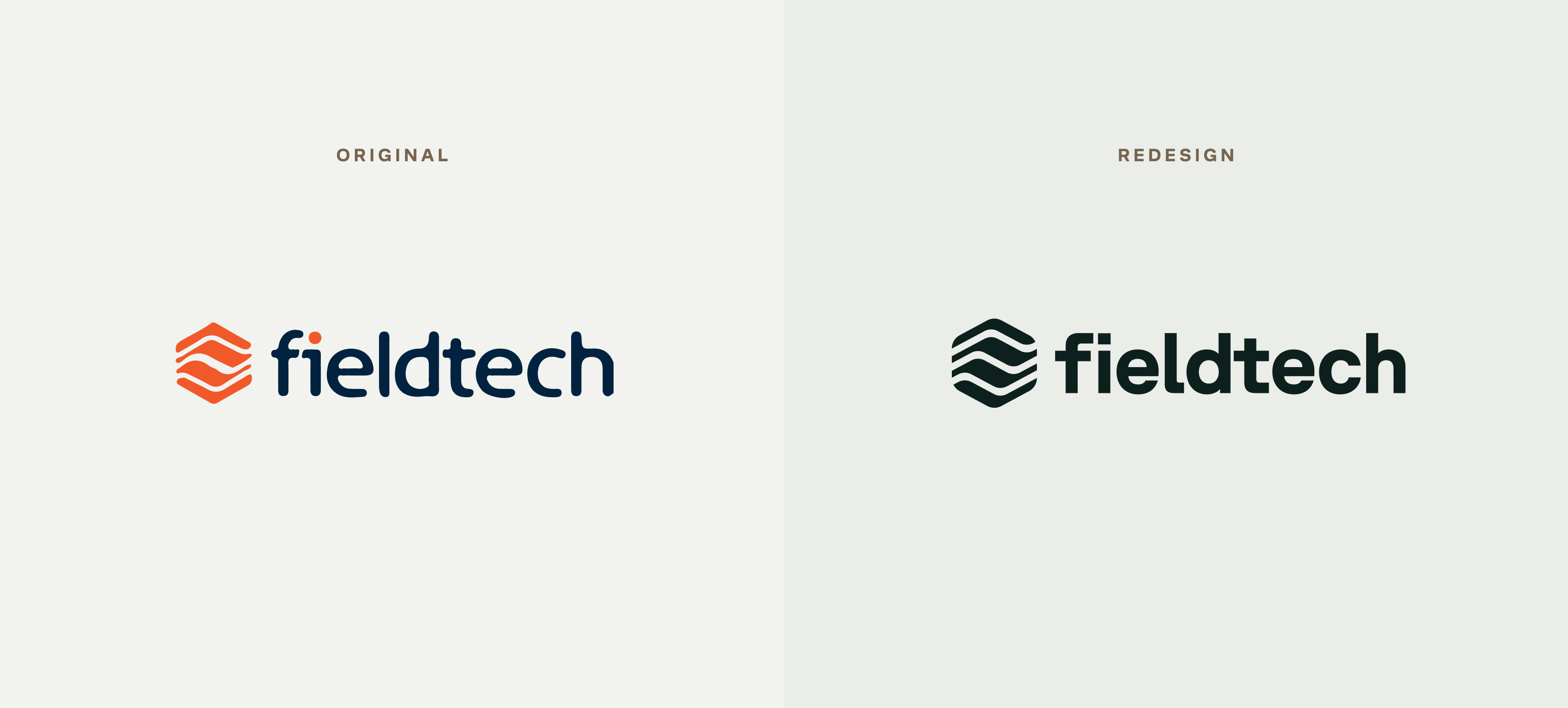 Fieldtech logos original and redesign