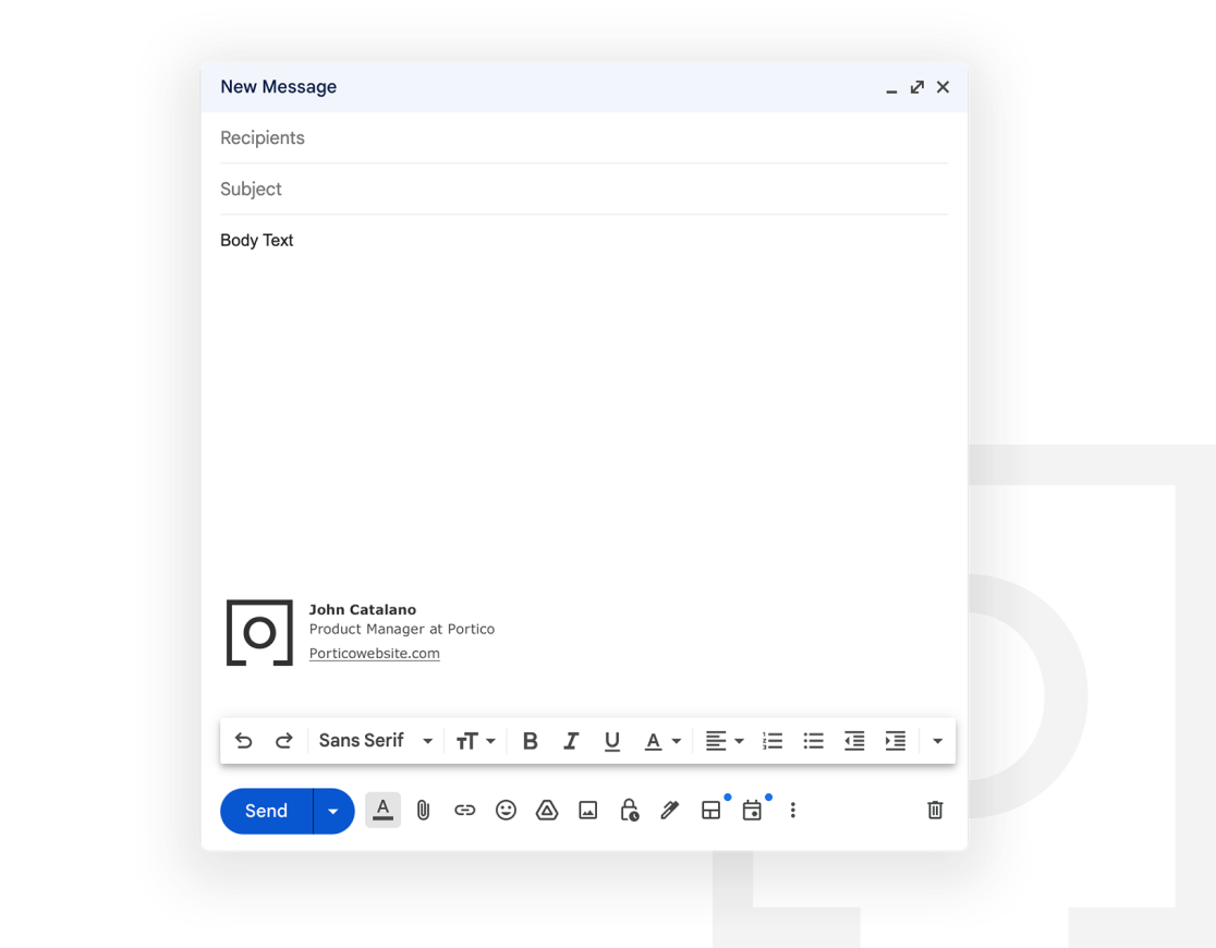 Portico email signature