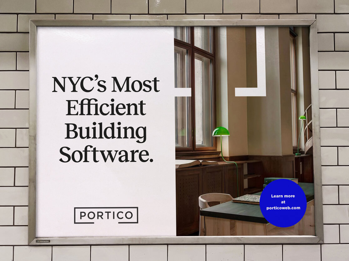 Portico subway ad