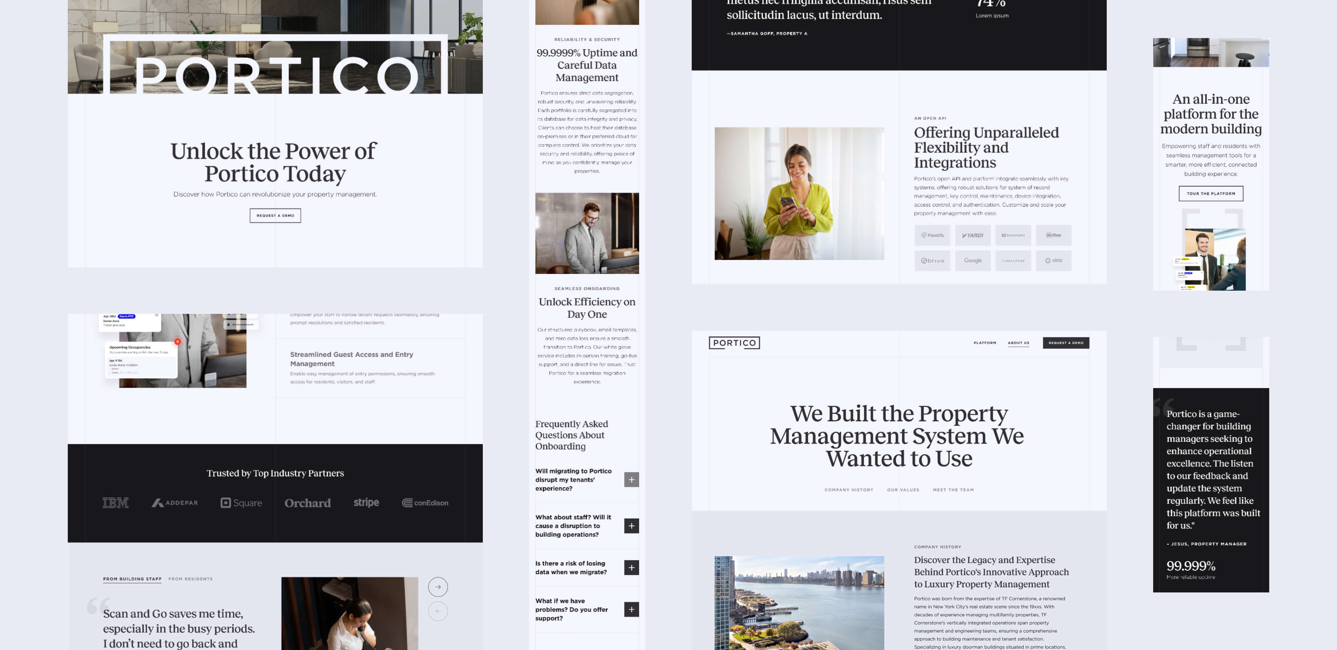 Portico website design