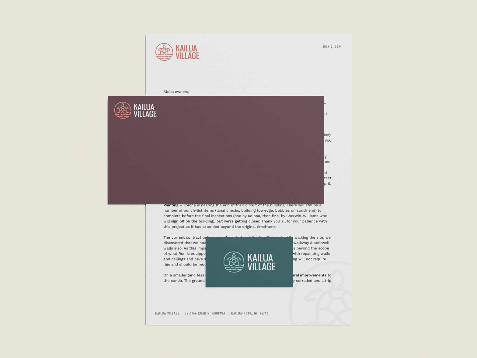 Kailua Village Collateral Design