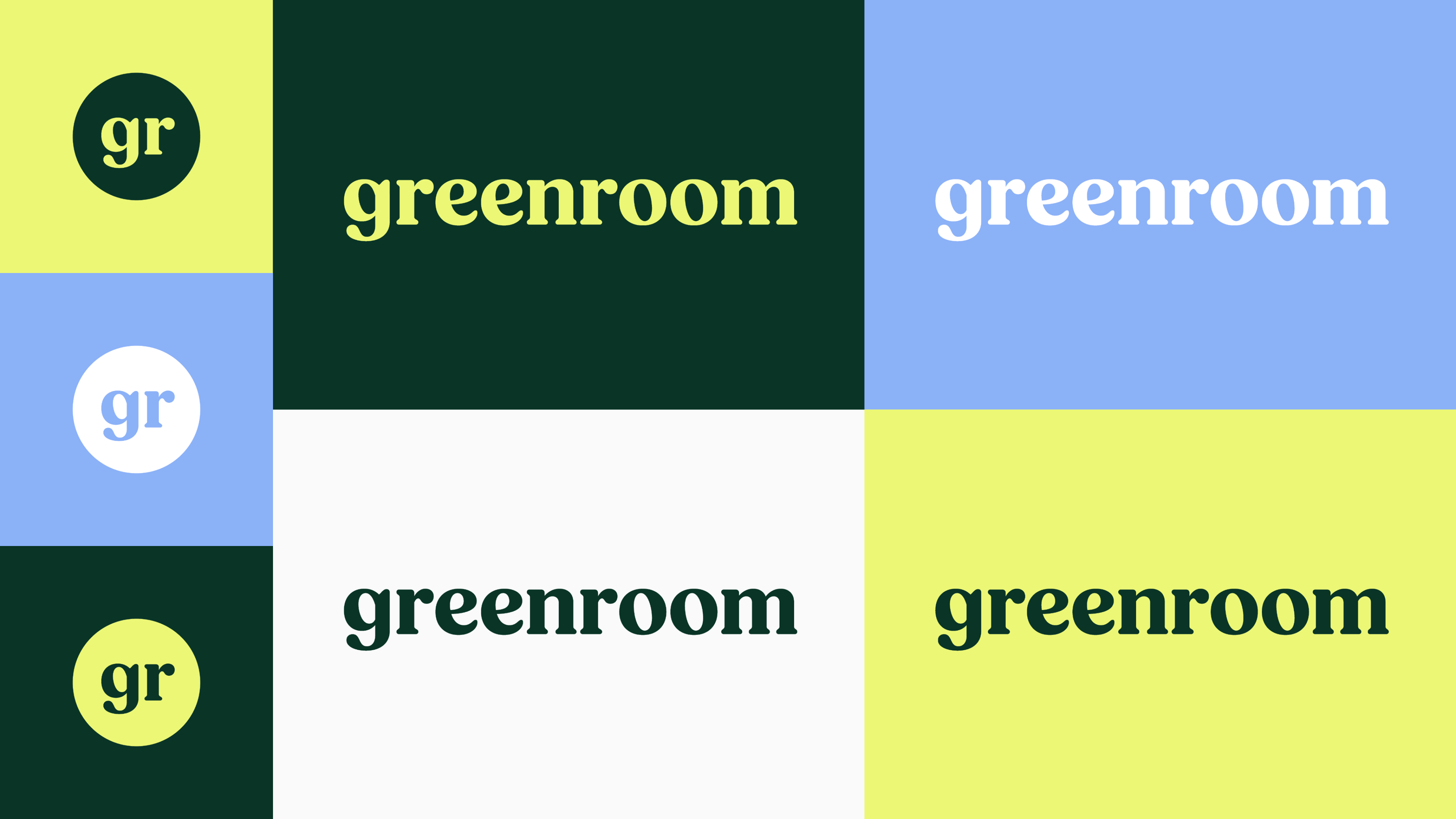 greenroom logos and color palette