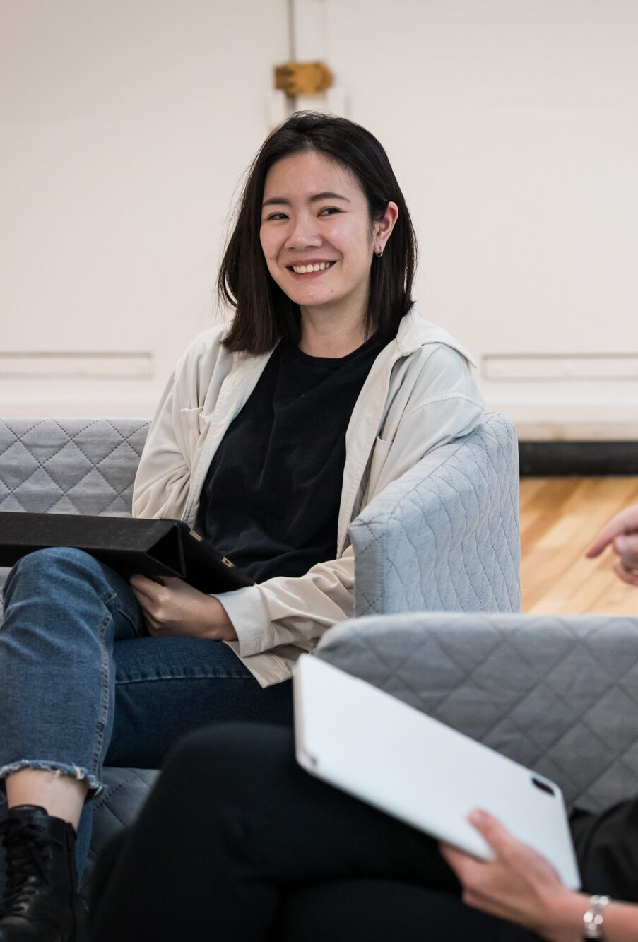 Angela on couch