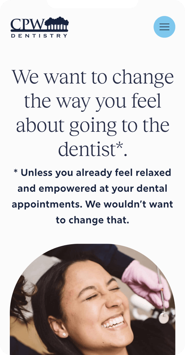 Central Park West Dentistry mobile design