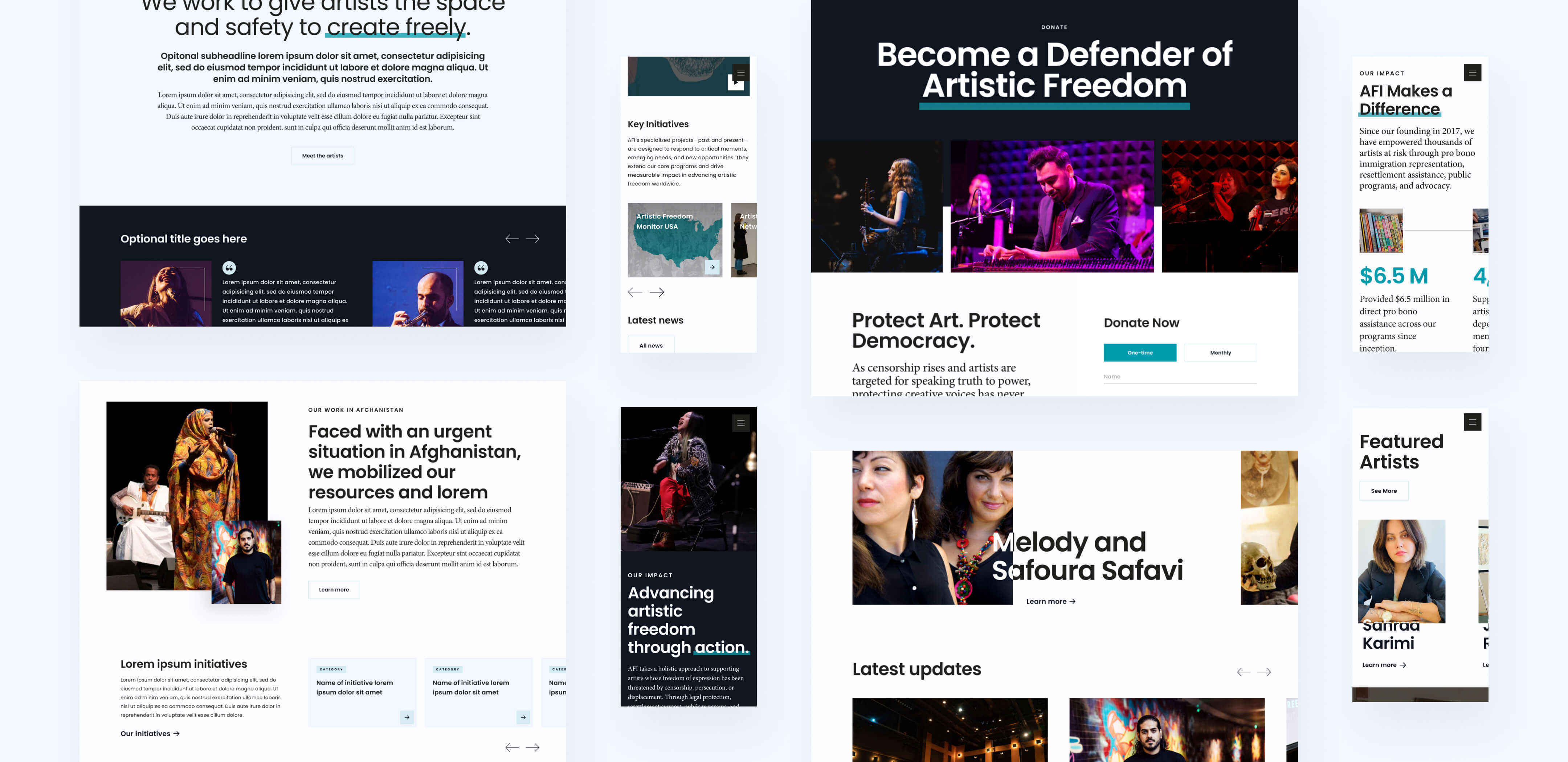 AFI desktop and mobile design