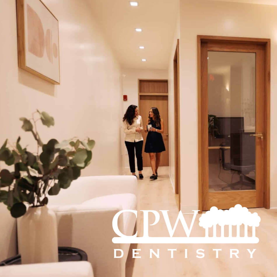 Central Park West Dentistry lobby and logo