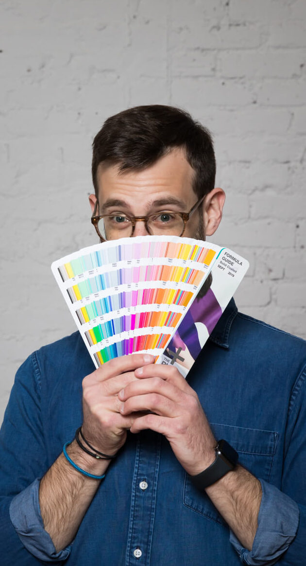 Bruce with Pantone Book
