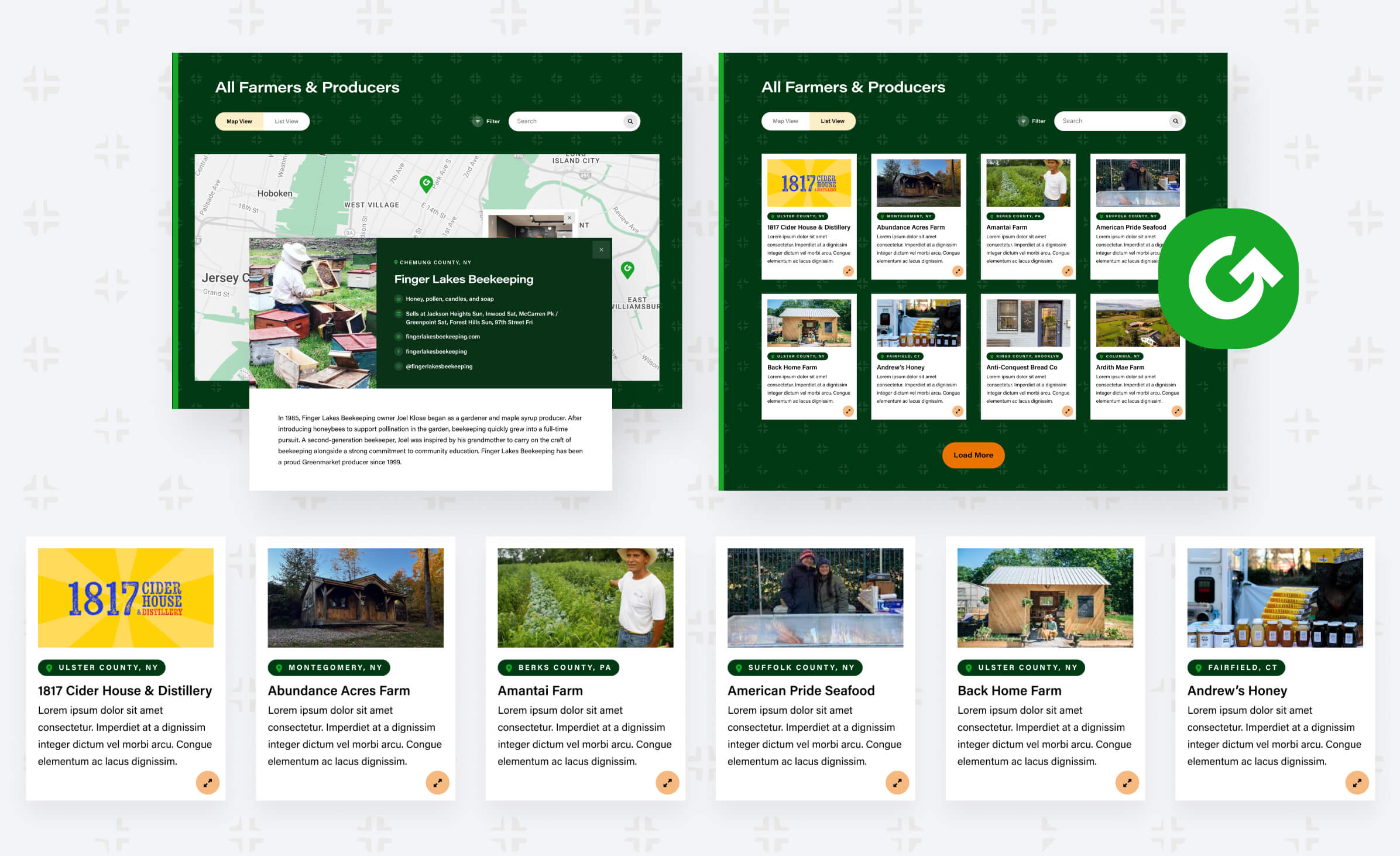 Farmers and Producers Screens