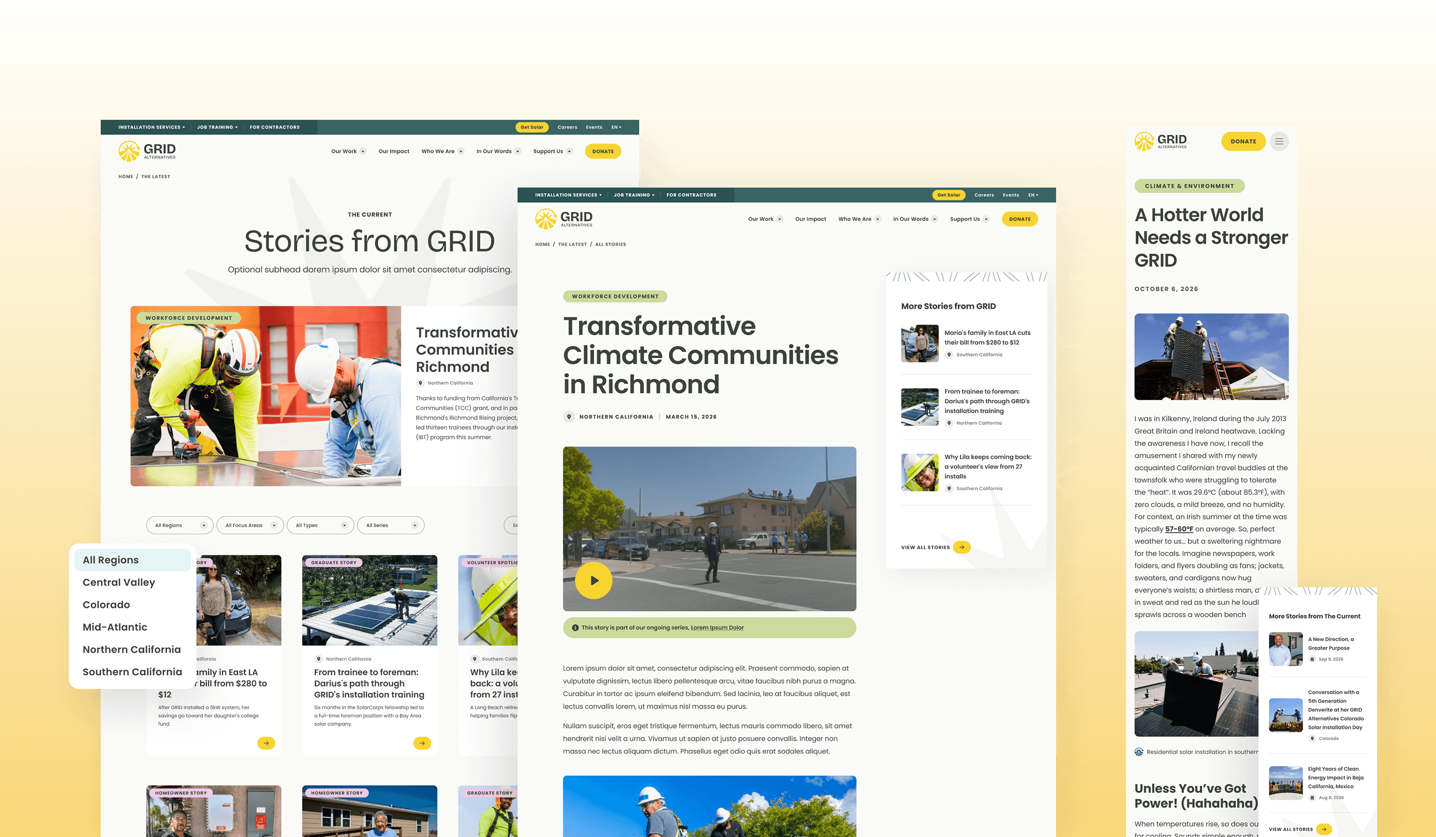 Stories from GRID pages